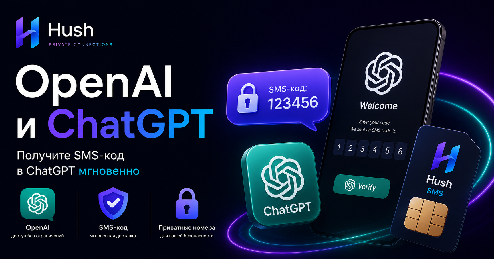 Виртуальный номер для ChatGPT и OpenAI